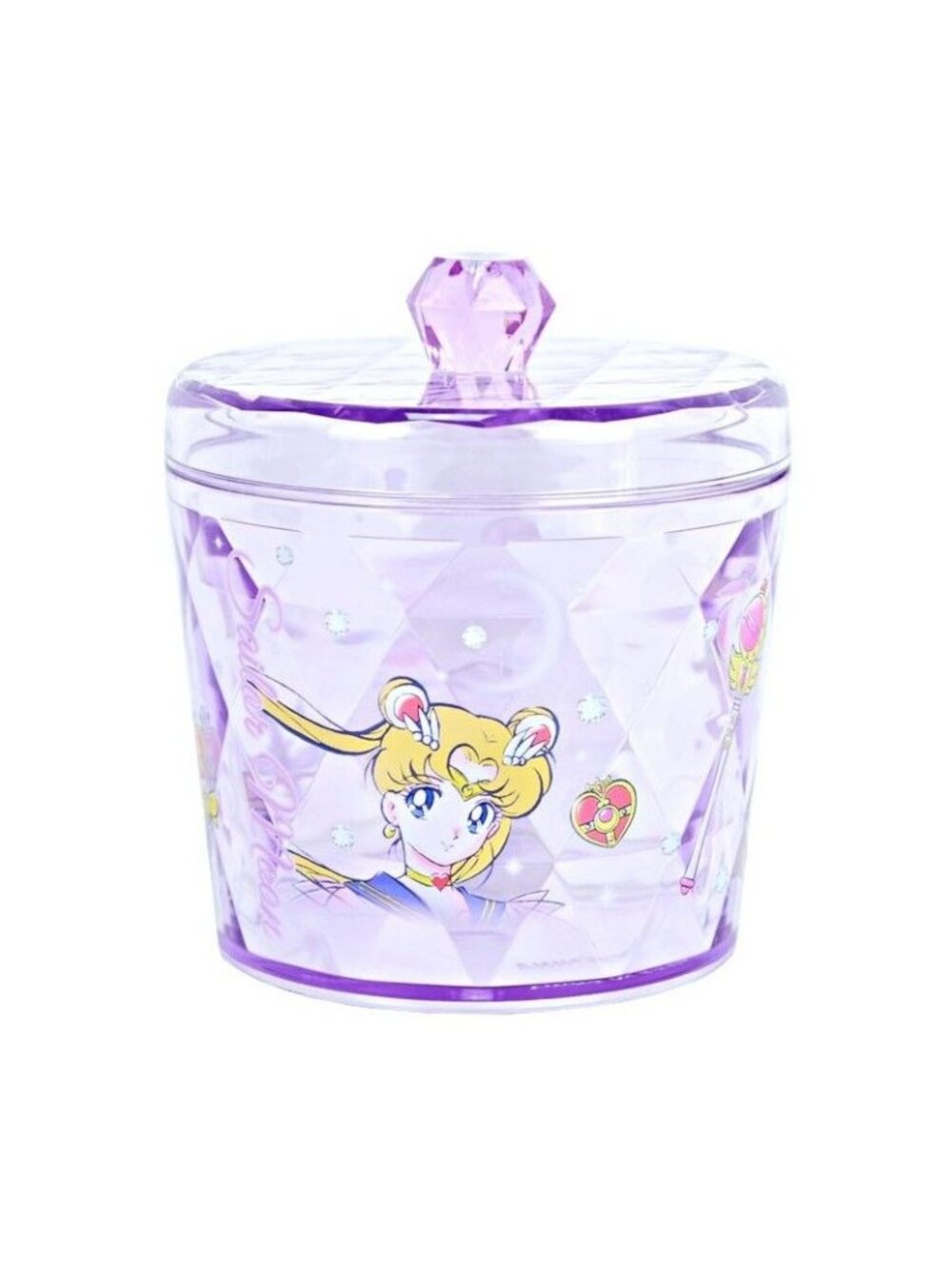 Sailor Moon Purple Kira Kira Faceted Canister 25th Anniversary Storage Jar 4x4.5